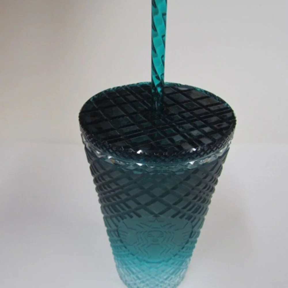 Starbucks Emerald Green Grande Diamond Jeweled 16oz Tumbler Cold Cup